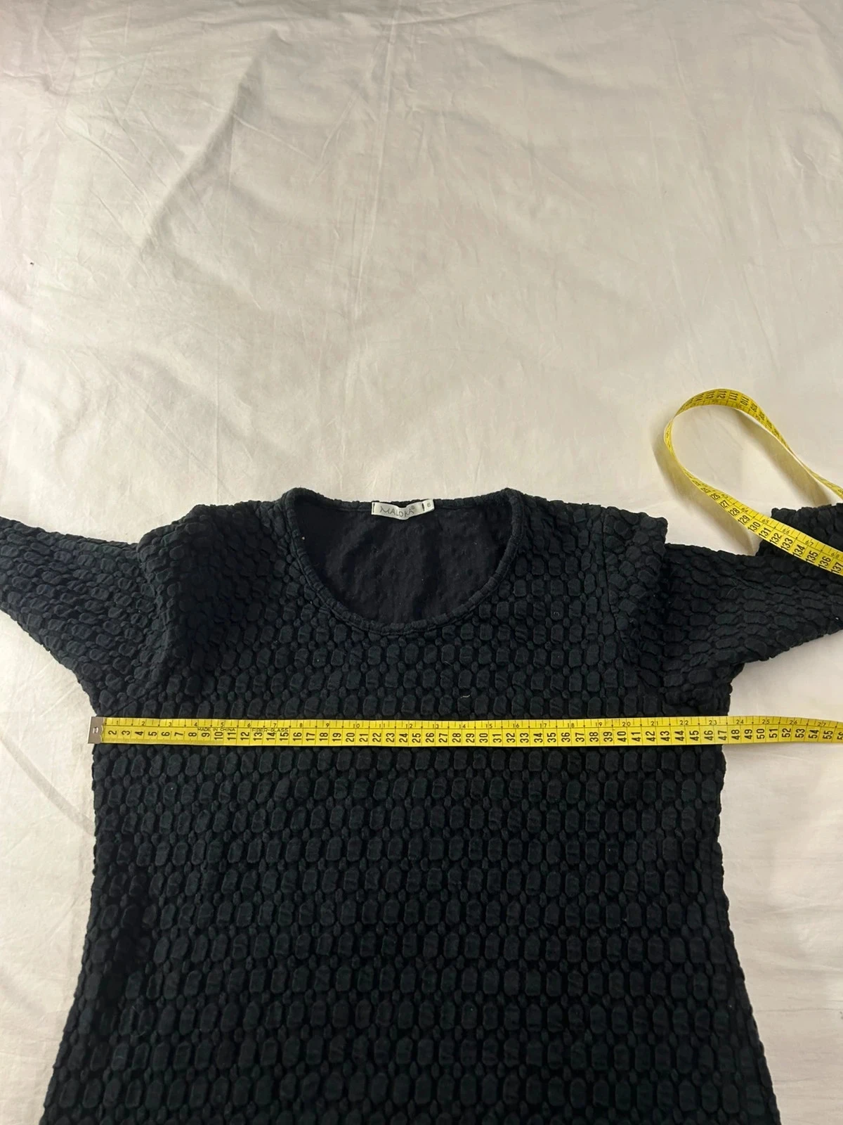 Vintage Maloka black long-sleeve blouse – photo 9